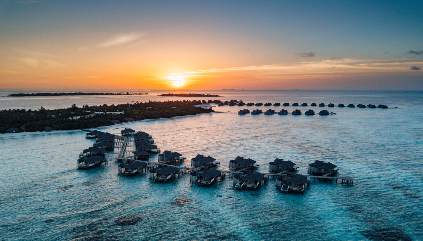 Sunset at Six Senses Laamu Maldives